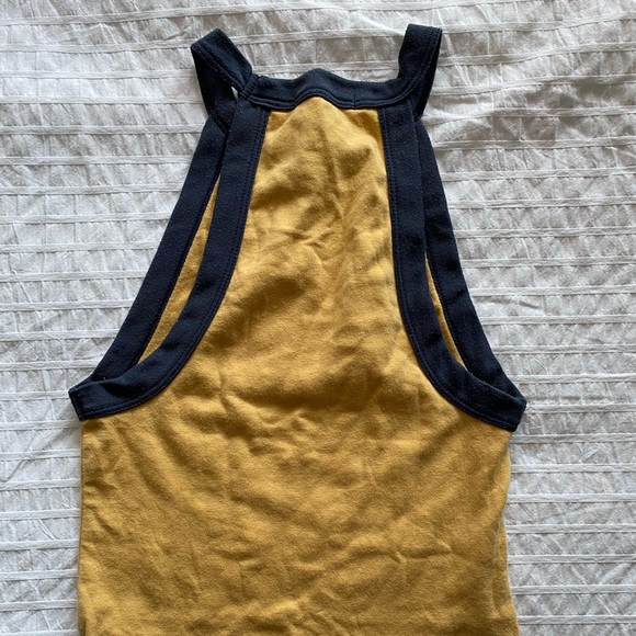 Yellow & Blue Halter Top - Picture 3 of 4